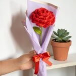 Handmade Crochet Rose Stem