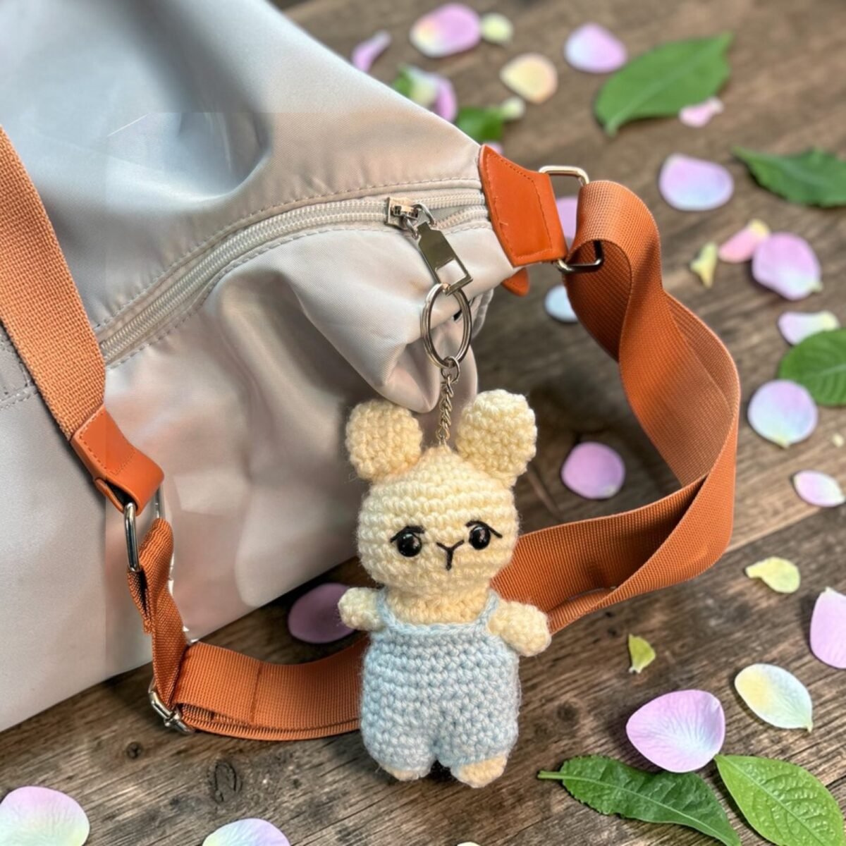 Bon The Rabbit Keychain Crochet Bunny Keychain – thecraftsisters