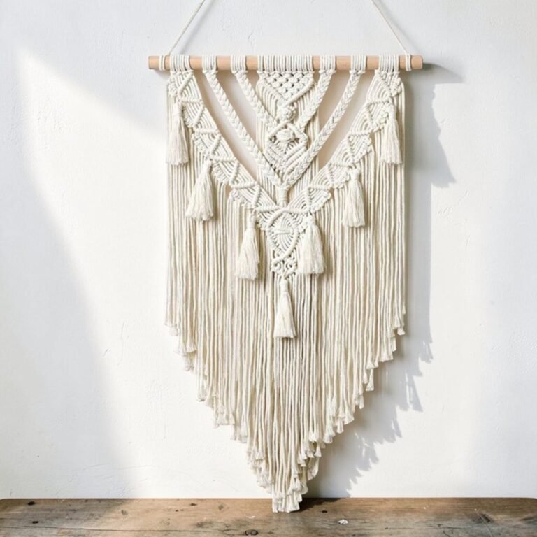 handmade macrame wall hanging boho cotton wall decor