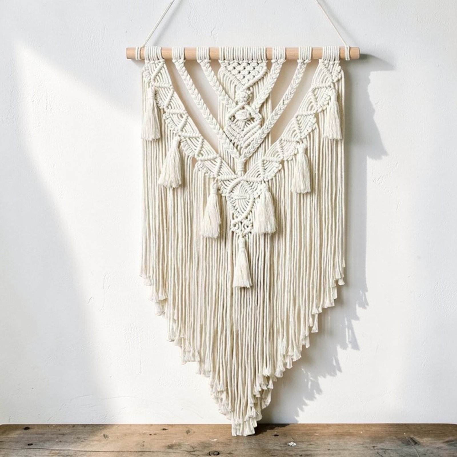 handmade macrame wall hanging boho cotton wall decor