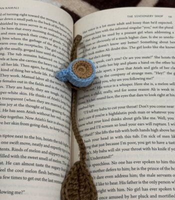 Handmade crochet coffee cup bookmark