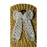 Handmade Crochet Hair Bow Clip – Soft Knit Ribbon Hair Accessory for Women & Girls - Image 3