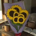 Handmade Crochet Sunflower Bouquet – Forever Flower Gift | Knitted Sunflower Arrangement - Image 3