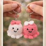 Handmade Crochet Couple Keychain Set (Pack of 2) | Cute Amigurumi Key Rings for Couples | Aesthetic Gift for Girlfriend, Boyfriend & Friends