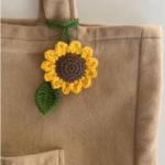 Handmade Crochet Sunflower Keychain for Women & Girls | Cute Floral Bag Charm | Aesthetic Key Holder | Gift Item